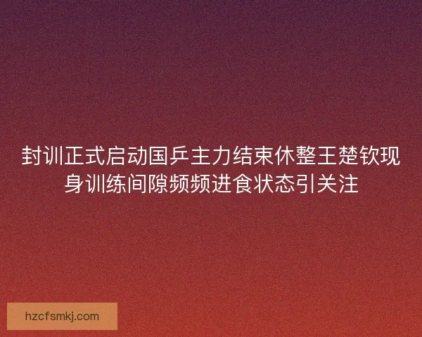 封训正式启动国乒主力结束休整王楚钦现身训练间隙频频进食状态引关注
